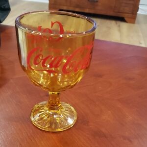 Vintage Coca Cola Gold Goblet